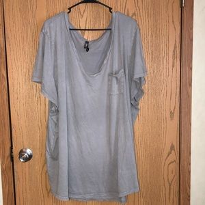 Torrid Size 6 Grey Mineral Wash Premium Tee